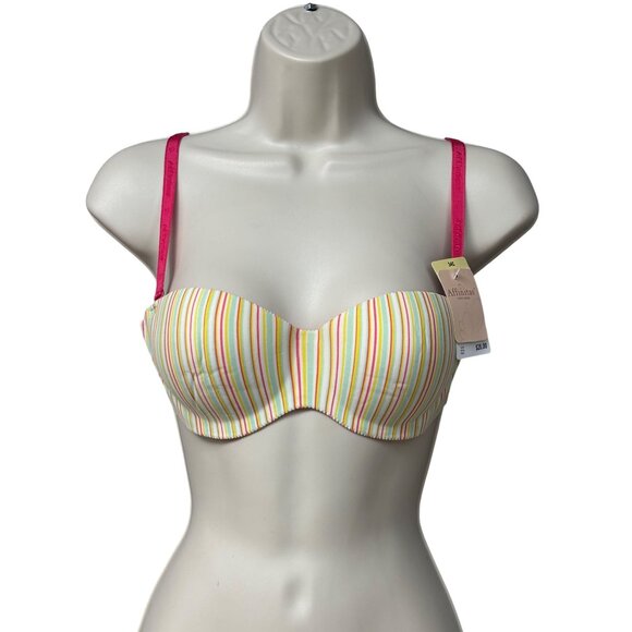Affinitas Intimates Set of 2 Removable Straps Push-up bras, 34C, striped/brown - Picture 2 of 16